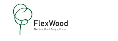 FlexWood Logo White Banner
